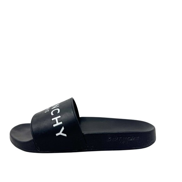 Givenchy Black Platform Rubber Logo Slide On Pool Sandal Flip Flop womens 37 7 - Picture 6 of 13